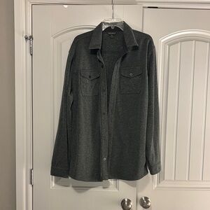 Men's Eddie Bauer TXL Gray Button-Up Shirt Jacket